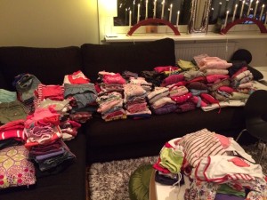 klädsortering vikta